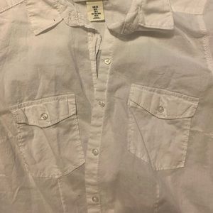 White blouse sheer h&m size s